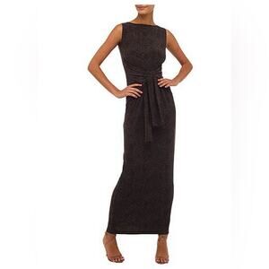 NWT Norma Kamali Women's Size 3X Sleeveless Tie-Waist Jersey Dress Snake Print